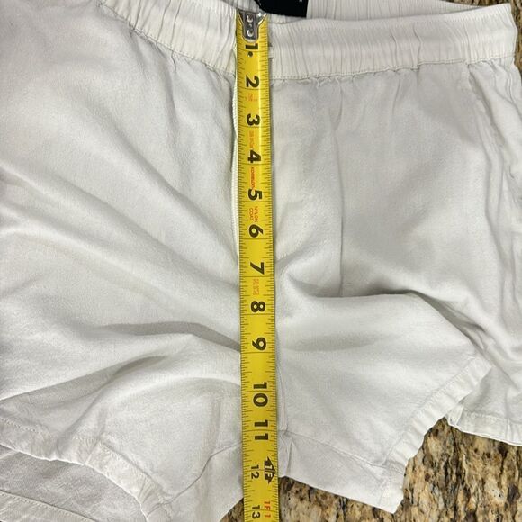 ASOS Design Light Gray Linen Blend High Rise Drawstring Waist Shorts Size XL - Picture 9 of 9